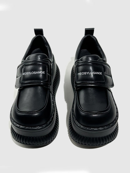 Modern Ridge Sole Design Chunky Platform Velcro Loafers【s0000016770】