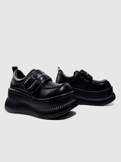 Modern Ridge Sole Design Chunky Platform Velcro Loafers【s0000016770】