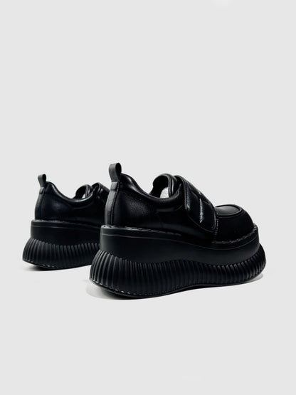 Modern Ridge Sole Design Chunky Platform Velcro Loafers【s0000016770】