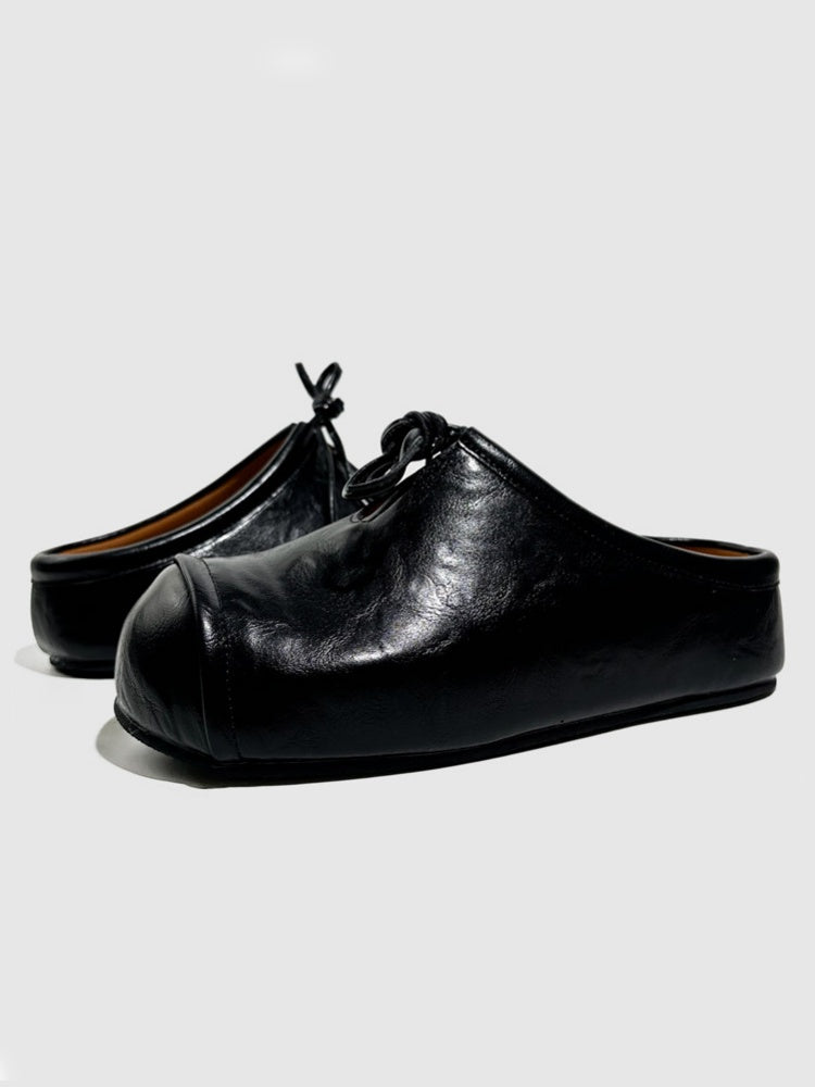 British Platform Round Toe Bow Slip-On【s0000016773】