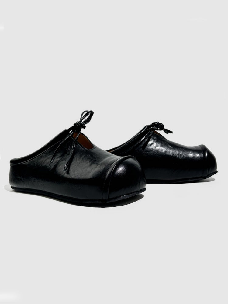 British Platform Round Toe Bow Slip-On【s0000016773】