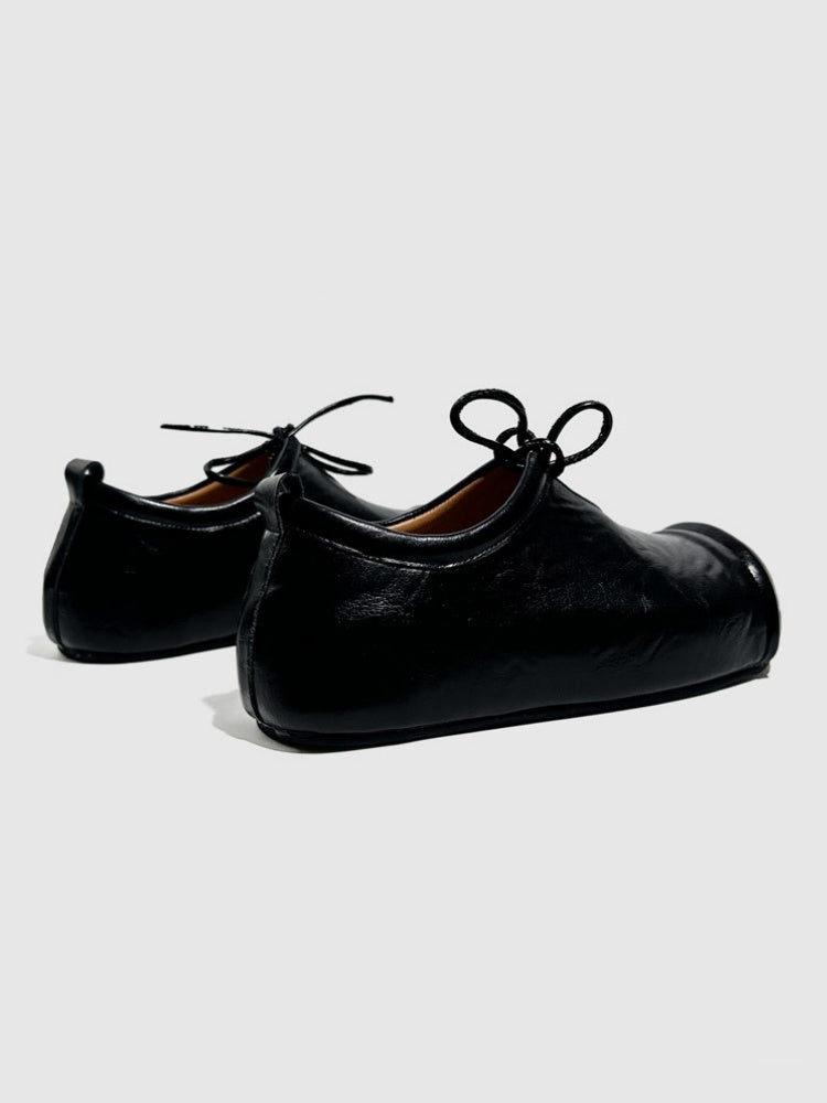 Wrapped Toe High End Platform Lace-Up Leather Loafers【s0000016774】