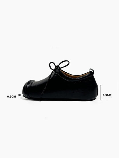 Wrapped Toe High End Platform Lace-Up Leather Loafers【s0000016774】