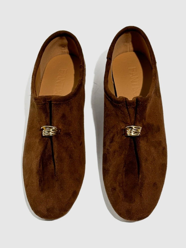 Gold Metal String Cloud Ballet Shoes【s0000016775】