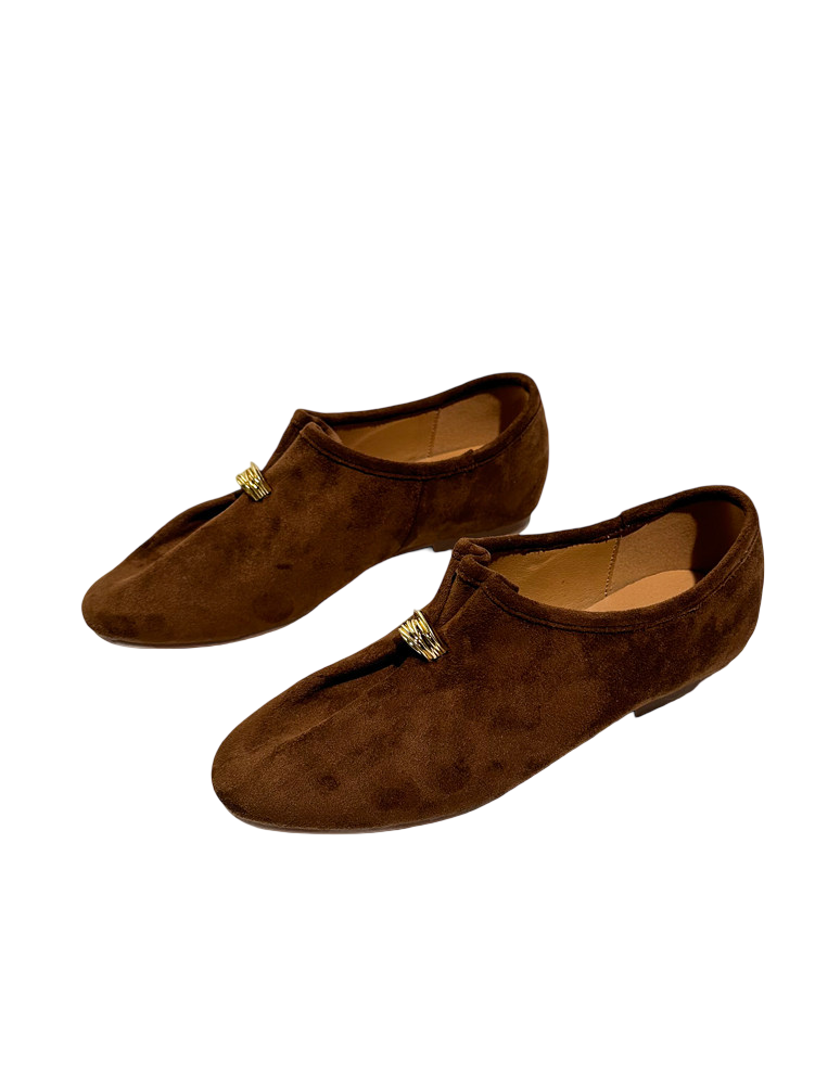 Gold Metal String Cloud Ballet Shoes【s0000016775】