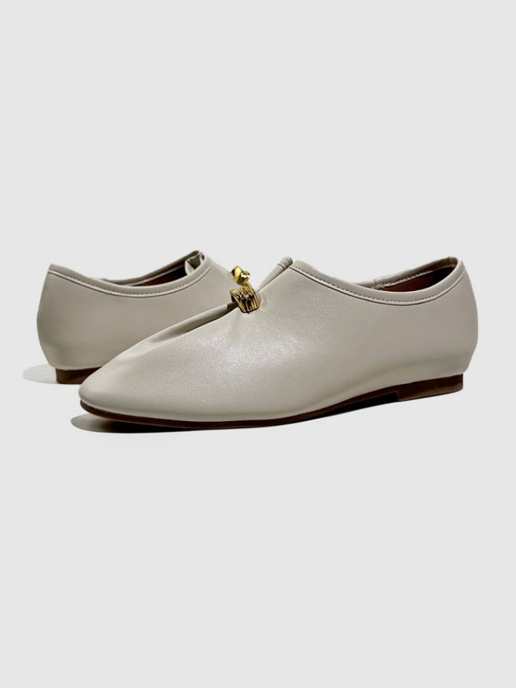Gold Metal String Cloud Ballet Shoes【s0000016775】