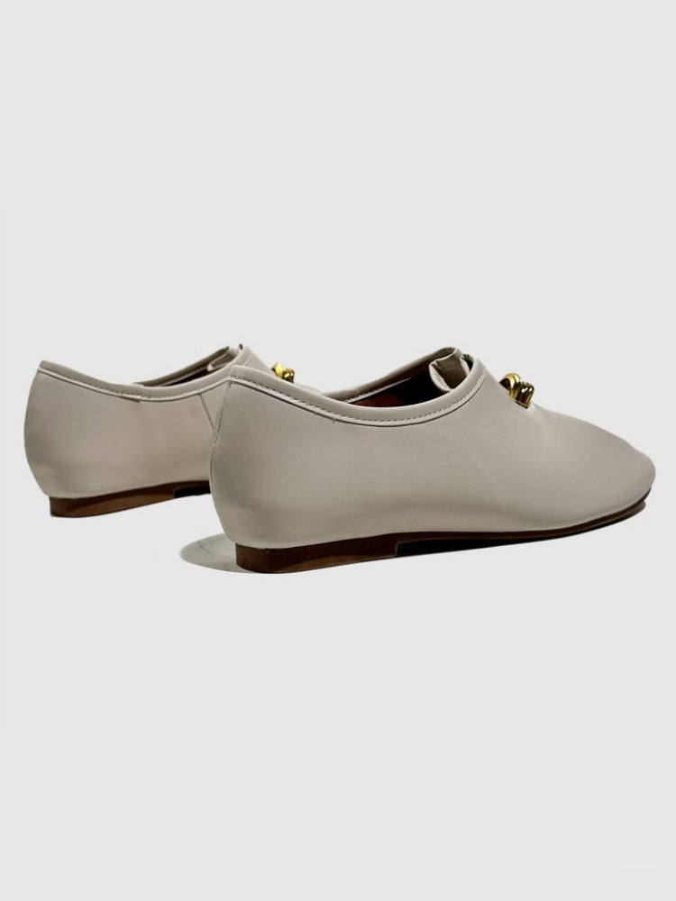 Gold Metal String Cloud Ballet Shoes【s0000016775】