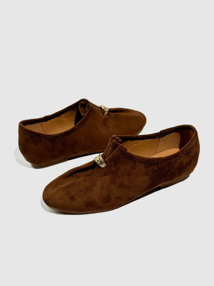 Gold Metal String Cloud Ballet Shoes【s0000016775】