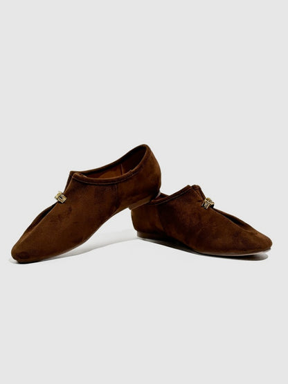 Gold Metal String Cloud Ballet Shoes【s0000016775】