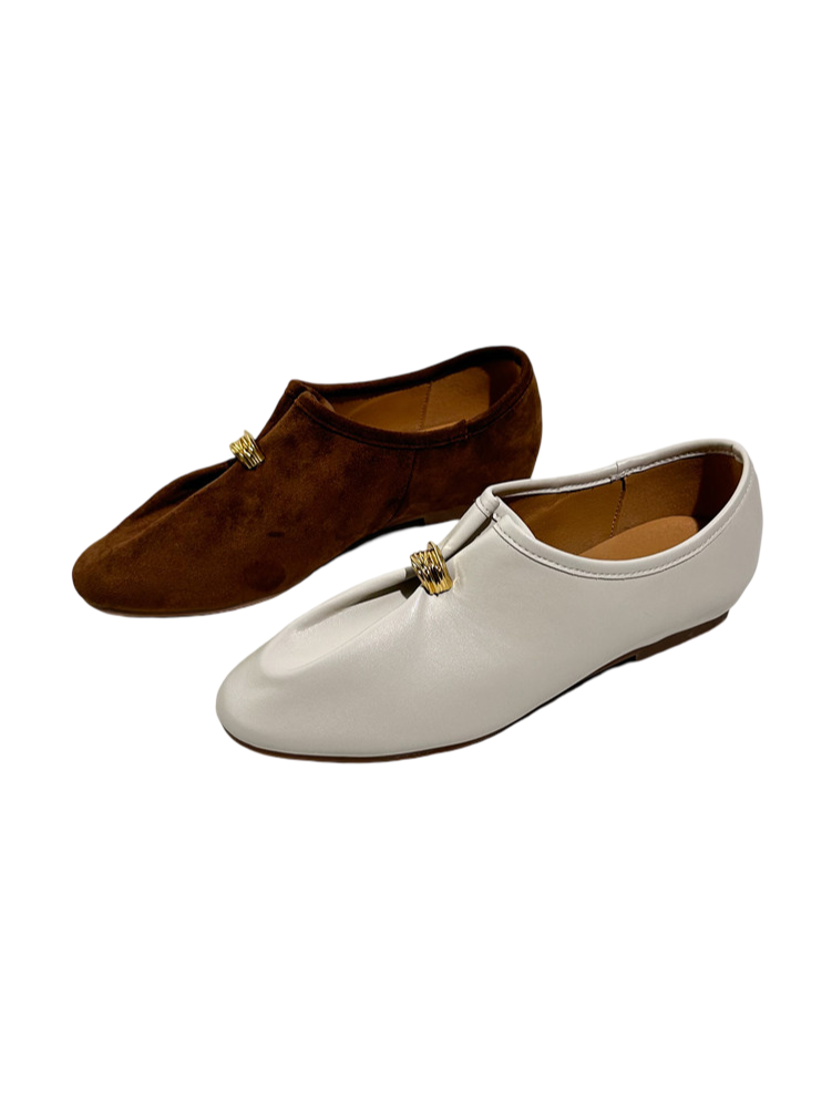 Gold Metal String Cloud Ballet Shoes【s0000016775】