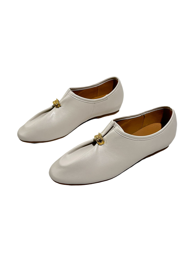 Gold Metal String Cloud Ballet Shoes【s0000016775】