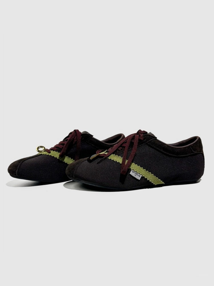 Deconstruct Gold Buckle Color Blocked Training Shoes【s0000016779】
