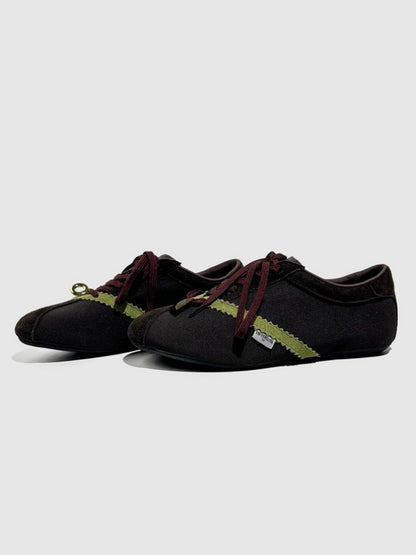 Deconstruct Gold Buckle Color Blocked Training Shoes【s0000016779】