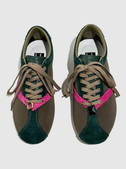 Deconstruct Gold Buckle Color Blocked Training Shoes【s0000016779】
