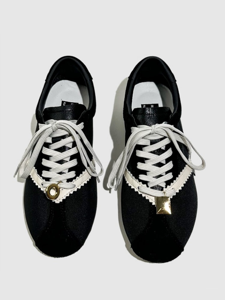 Deconstruct Gold Buckle Color Blocked Training Shoes【s0000016779】