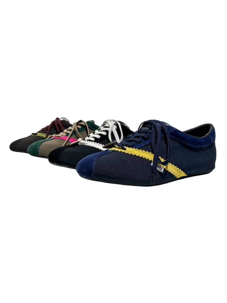 Deconstruct Gold Buckle Color Blocked Training Shoes【s0000016779】