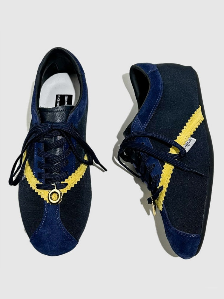 Deconstruct Gold Buckle Color Blocked Training Shoes【s0000016779】