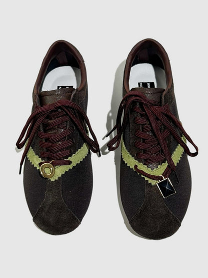 Deconstruct Gold Buckle Color Blocked Training Shoes【s0000016779】