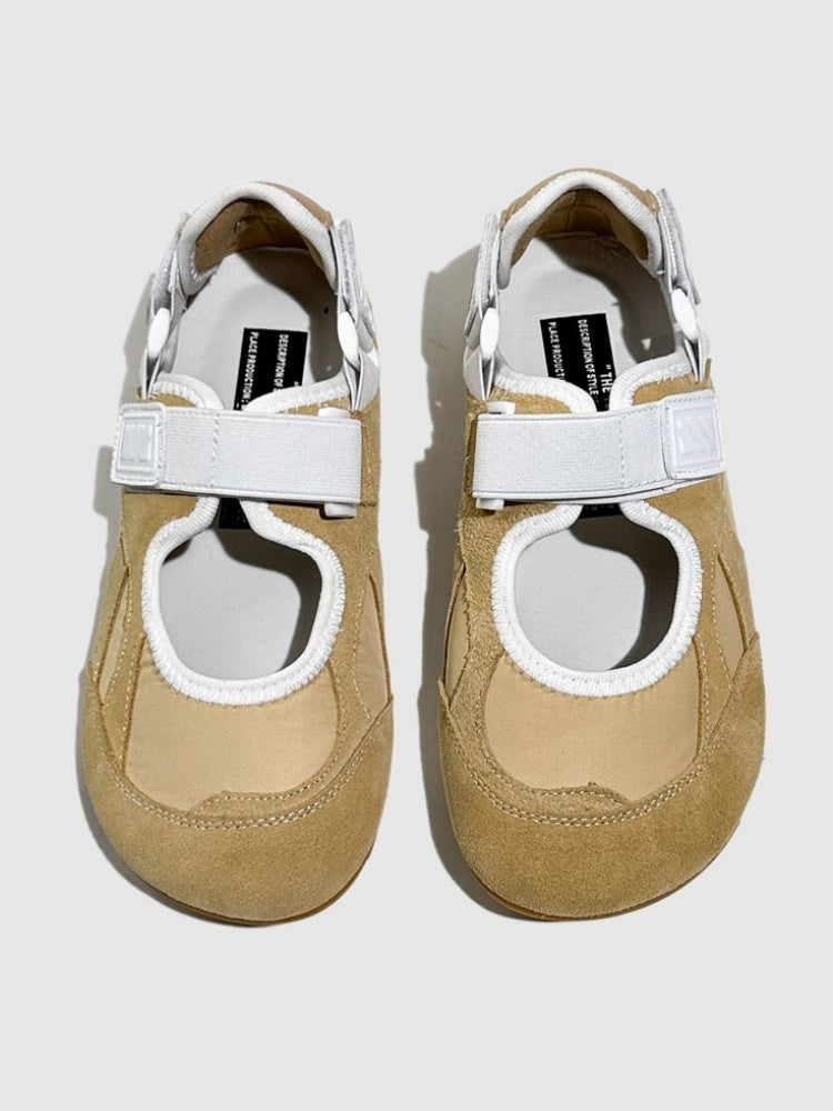 Leather Patchwork German Training Velcro Sandals【s0000016781】