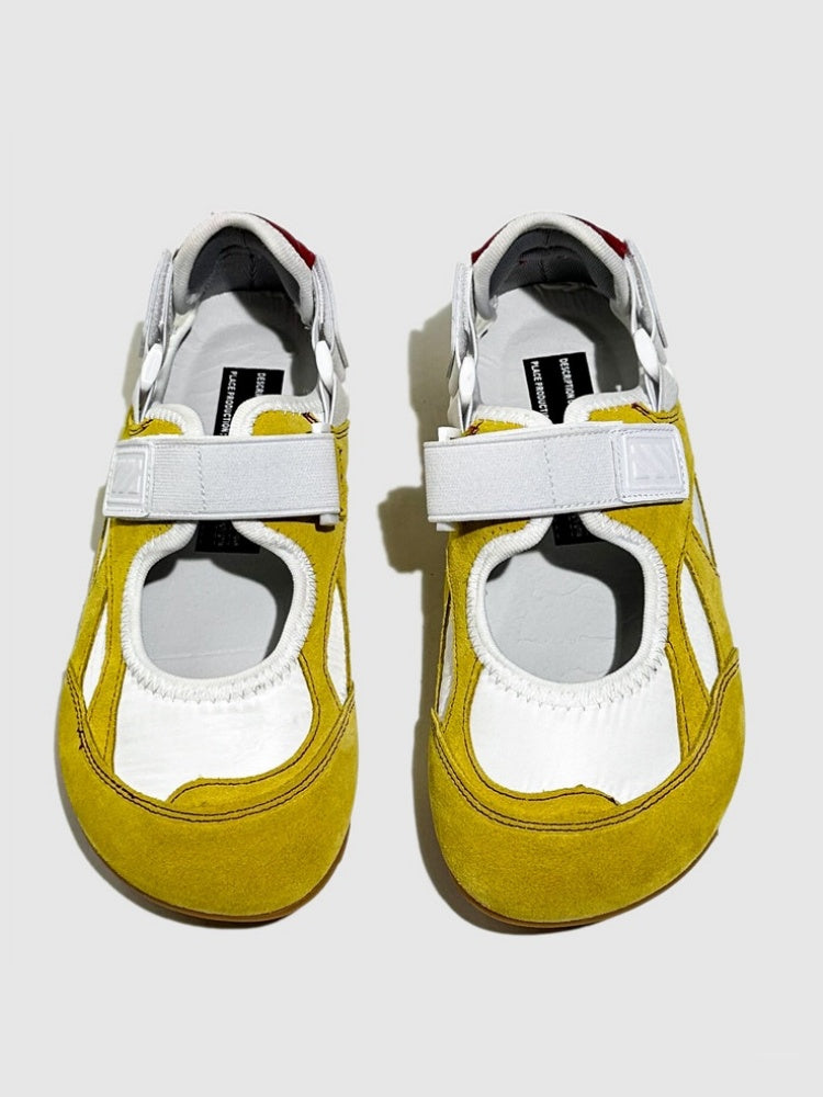 Leather Patchwork German Training Velcro Sandals【s0000016781】