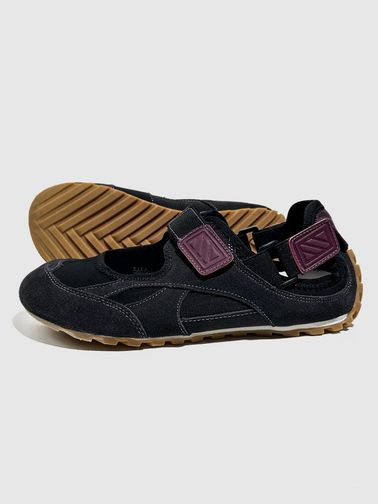 Leather Patchwork German Training Velcro Sandals【s0000016781】