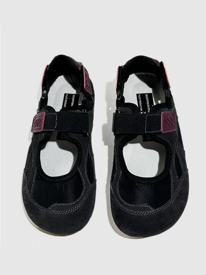 Leather Patchwork German Training Velcro Sandals【s0000016781】