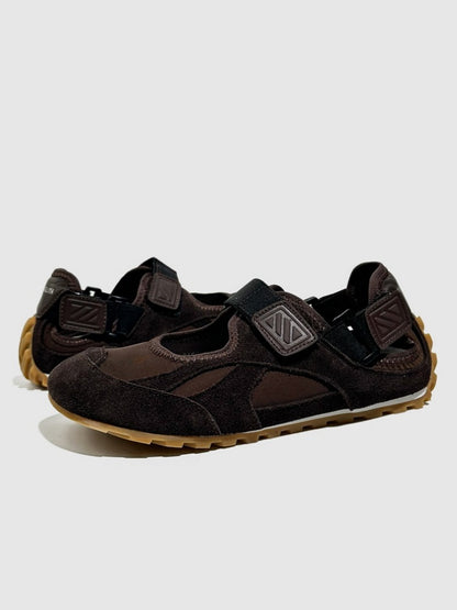 Leather Patchwork German Training Velcro Sandals【s0000016781】