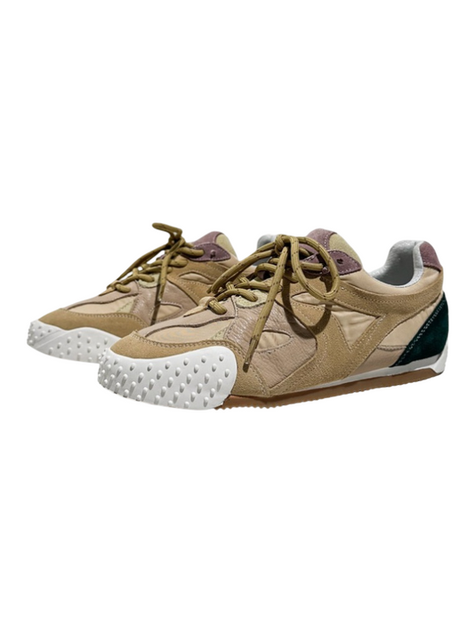Vintage Stitching German Leather Lace-Up Sneakers【s0000016783】