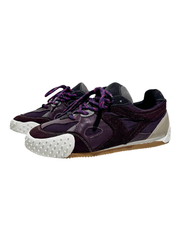 Vintage Stitching German Leather Lace-Up Sneakers【s0000016783】