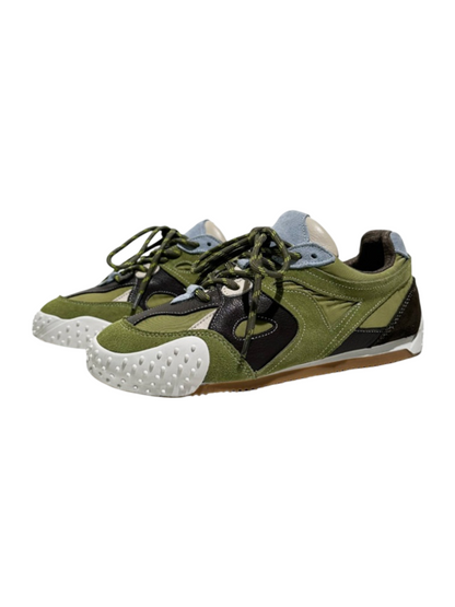 Vintage Stitching German Leather Lace-Up Sneakers【s0000016783】