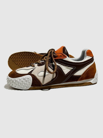 Vintage Stitching German Leather Lace-Up Sneakers【s0000016783】