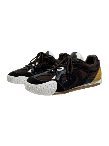 Vintage Stitching German Leather Lace-Up Sneakers【s0000016783】