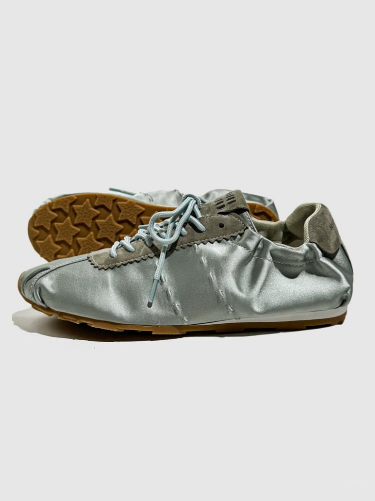 Leather Satin Lace-Up Ballet Shoes【s0000016787】