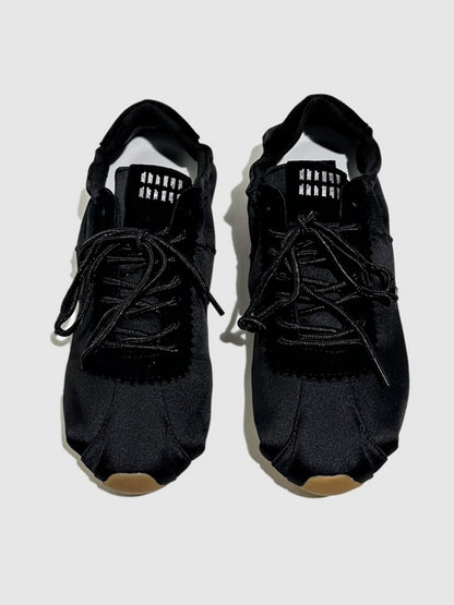 Leather Satin Lace-Up Ballet Shoes【s0000016787】