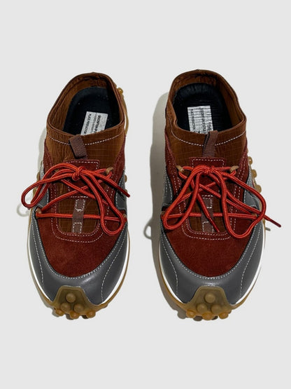 Genuine Leather Vintage Platform Two-Tone Slip-On Shoes【s0000016788】