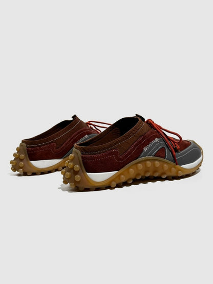 Genuine Leather Vintage Platform Two-Tone Slip-On Shoes【s0000016788】