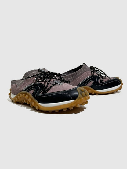 Genuine Leather Vintage Platform Two-Tone Slip-On Shoes【s0000016788】