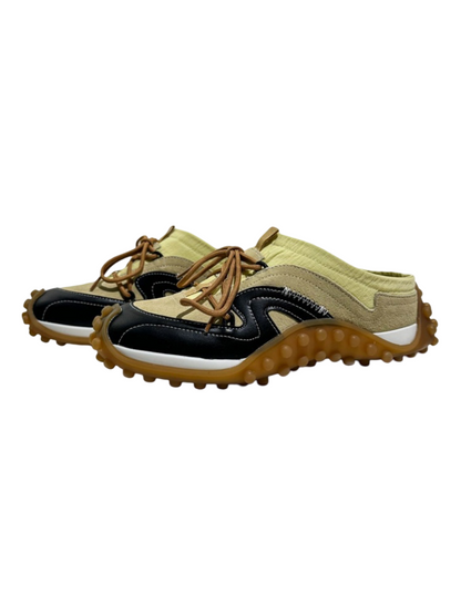 Genuine Leather Vintage Platform Two-Tone Slip-On Shoes【s0000016788】