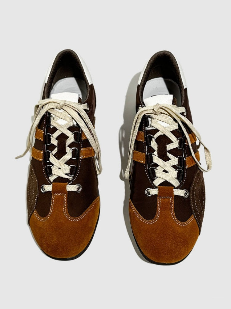 Stitching Design German Lace-Up Leather Training Shoes【s0000016790】