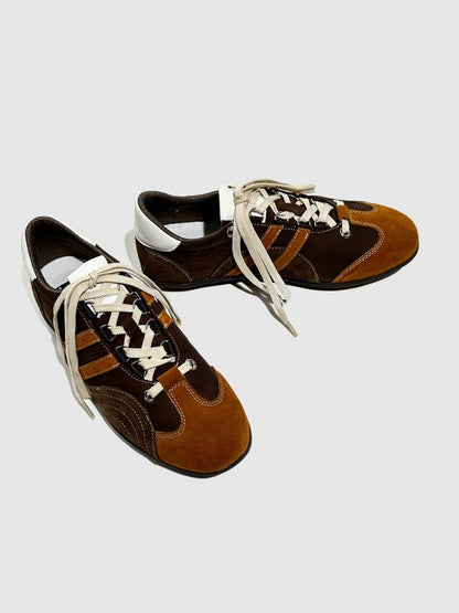 Stitching Design German Lace-Up Leather Training Shoes【s0000016790】