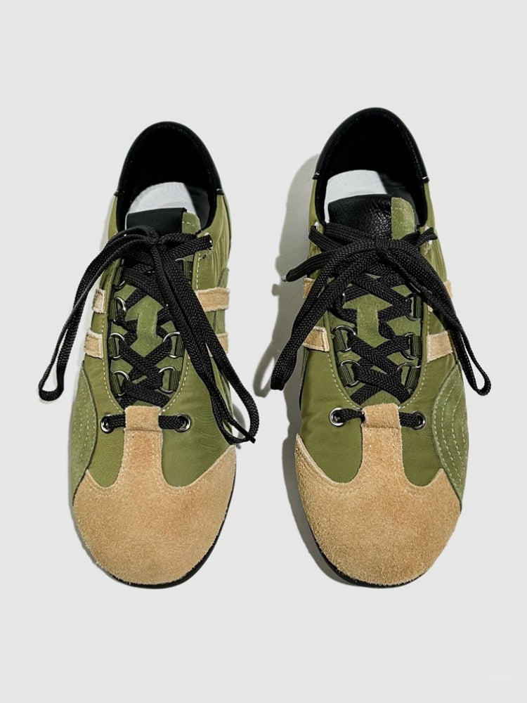 Stitching Design German Lace-Up Leather Training Shoes【s0000016790】
