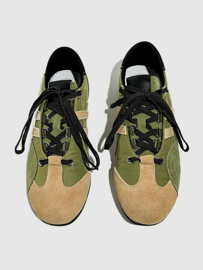 Stitching Design German Lace-Up Leather Training Shoes【s0000016790】