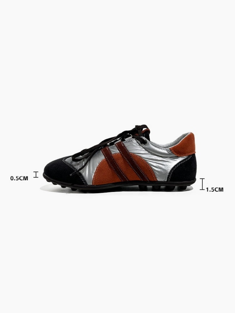 Stitching Design German Lace-Up Leather Training Shoes【s0000016790】