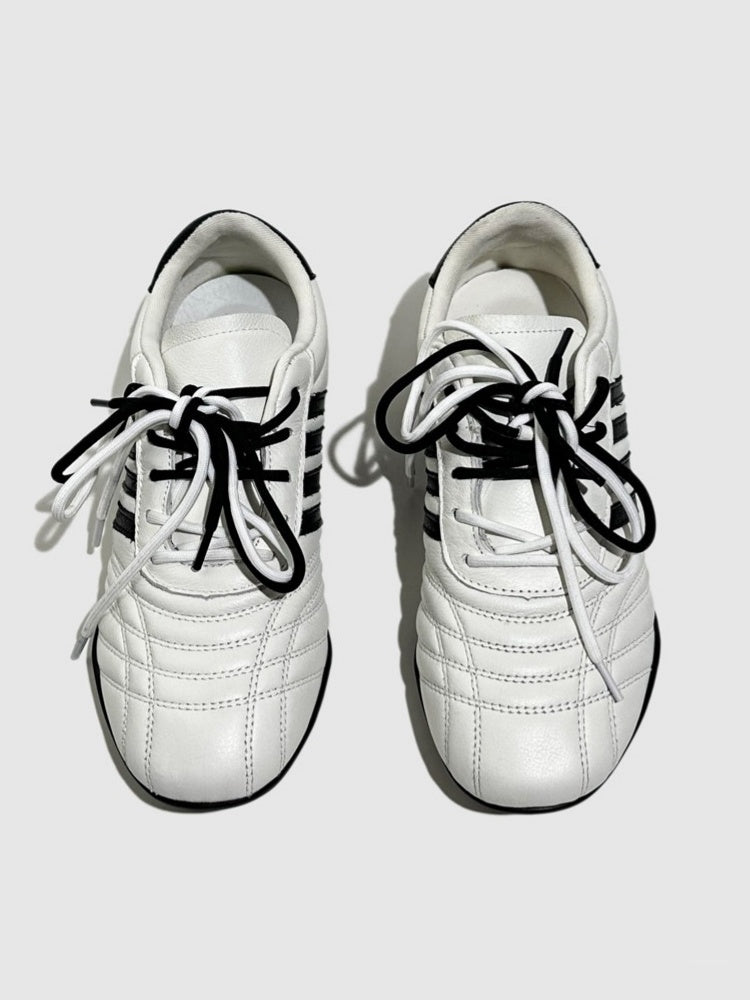 Niche Vintage German Soft Sole Leather Lace-Up Training Shoes【s0000016792】