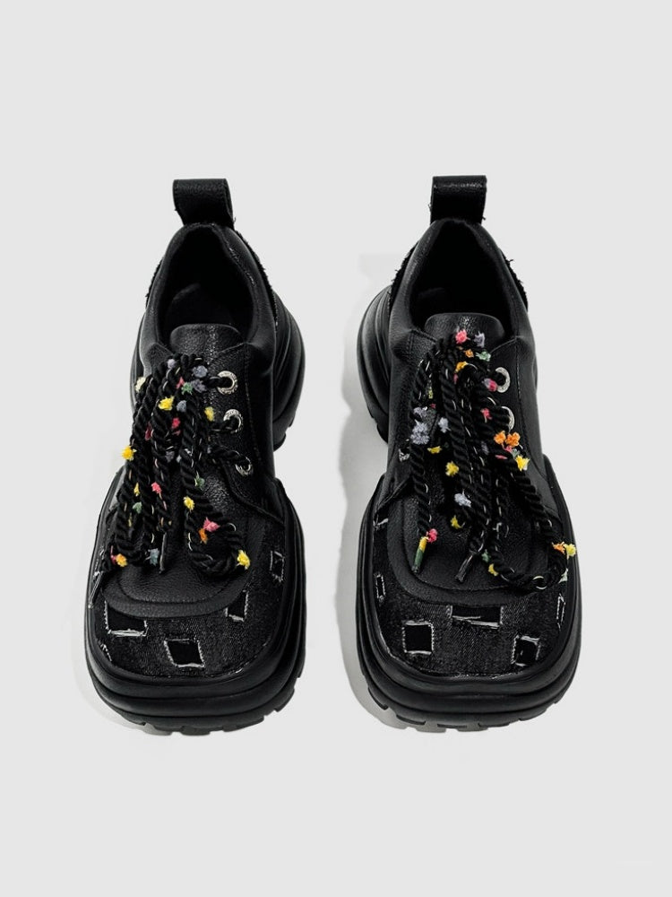 Original Punk International Trendy Platform Lace-up Loafers【s0000016793】