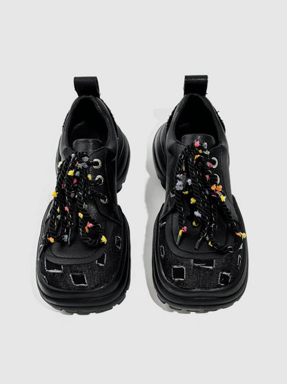 Original Punk International Trendy Platform Lace-up Loafers【s0000016793】