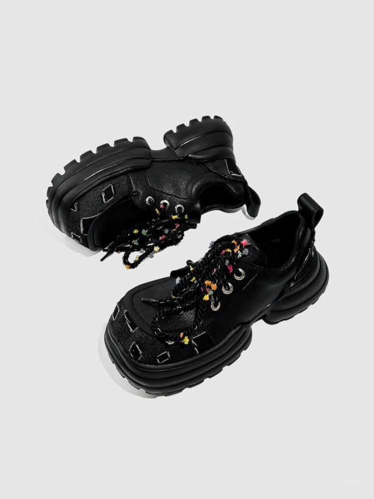 Original Punk International Trendy Platform Lace-up Loafers【s0000016793】