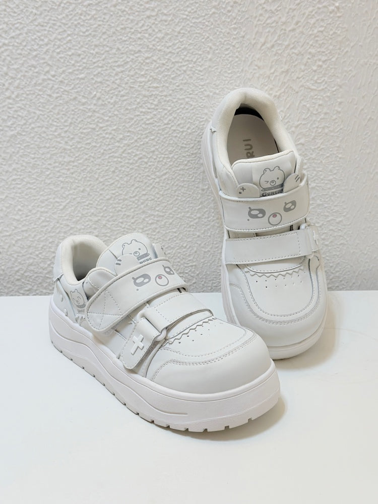 Bear Collaboration Running Multi-Colored Cute Platform Sneakers【s0000016797】