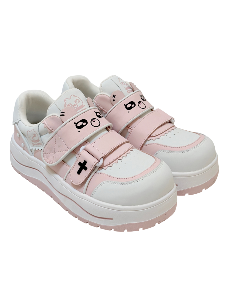 Bear Collaboration Running Multi-Colored Cute Platform Sneakers【s0000016797】