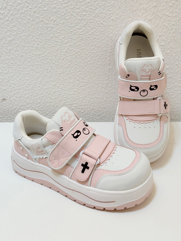 Bear Collaboration Running Multi-Colored Cute Platform Sneakers【s0000016797】